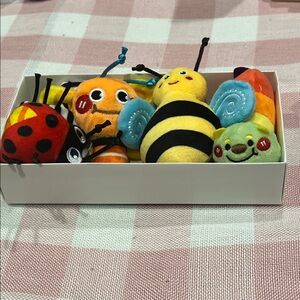 I finnoBright Multicolor Plush Bug Set — Red, Yellow, Orange, Blue, Green, Black